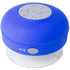 Audio Rariax splashproof bluetooth speaker, valkoinen, sininen liikelahja logopainatuksella