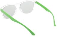 Aurinkolasit CreaSun customisable sunglasses - temples, valkoinen, omenanvihreä liikelahja logopainatuksella