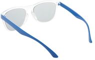 Aurinkolasit CreaSun customisable sunglasses - temples, valkoinen, sininen liikelahja logopainatuksella