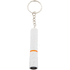 Avaimenperälamppu Waipei mini flashlight, valkoinen, oranssi liikelahja logopainatuksella