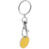 Avaimenperäpoletti Euromarket trolley coin keyring, keltainen liikelahja logopainatuksella