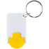 Avaimenperäpoletti Zabax trolley coin keyring, keltainen liikelahja logopainatuksella