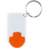 Avaimenperäpoletti Zabax trolley coin keyring, oranssi liikelahja logopainatuksella