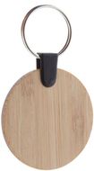 Avainketju Bambry bamboo keyring, oval, luonnollinen liikelahja logopainatuksella