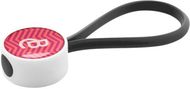 Avainketju CreaKey customisable keyring - loop part, valkoinen, musta liikelahja logopainatuksella