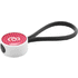 Avainketju CreaKey customisable keyring - loop part, valkoinen, musta liikelahja logopainatuksella