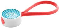 Avainketju CreaKey customisable keyring - loop part, valkoinen, punainen liikelahja logopainatuksella