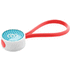 Avainketju CreaKey customisable keyring - loop part, valkoinen, punainen liikelahja logopainatuksella