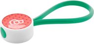 Avainketju CreaKey customisable keyring - loop part, valkoinen, vihreä liikelahja logopainatuksella