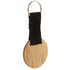 Avainketju Stropp bamboo keyring, round, luonnollinen, musta liikelahja logopainatuksella