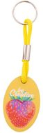 Avainketju Woody Plus B custom keyring, keltainen liikelahja logopainatuksella