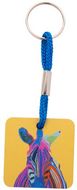 Avainketju Woody Plus C custom keyring, sininen liikelahja logopainatuksella