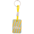 Avainketju Woody Plus D custom keyring, keltainen liikelahja logopainatuksella