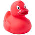 Eläinkylpylelu Koldy rubber duck, punainen liikelahja logopainatuksella