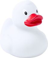 Eläinkylpylelu Koldy rubber duck, valkoinen liikelahja logopainatuksella