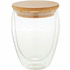 Eristetty muki Bondina M glass thermo mug, luonnollinen, läpinäkyvä liikelahja logopainatuksella