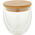 Eristetty muki Bondina S glass thermo mug, luonnollinen, läpinäkyvä liikelahja logopainatuksella
