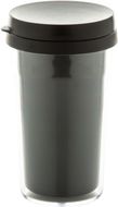 Eristetty muki Doppler thermo mug, musta, läpinäkyvä liikelahja logopainatuksella
