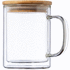 Eristetty muki Laik glass thermo mug, läpinäkyvä liikelahja logopainatuksella