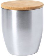 Eristetty muki Zasel stainless steel mug, luonnollinen, hopea liikelahja logopainatuksella