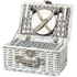 Eristetty piknik-kassi Midland wicker picnic basket, valkoinen liikelahja logopainatuksella