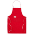 Esiliina Bacatis apron, punainen liikelahja logopainatuksella