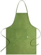 Esiliina Leiza hemp apron, vihreä liikelahja logopainatuksella