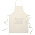 Esiliina Pissek cotton apron, beige liikelahja logopainatuksella