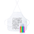 Esiliina Tizy colouring apron, valkoinen liikelahja logopainatuksella