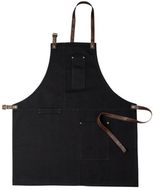 Esiliina Vurcex cotton apron, ruskea, musta liikelahja logopainatuksella