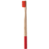 Hammasharja ColoBoo bamboo toothbrush, luonnollinen, punainen liikelahja logopainatuksella