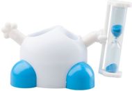 Hammasharja Sandman toothbrush holder, valkoinen, sininen liikelahja logopainatuksella