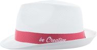 Hattu Subrero XL sublimation band for straw hats, valkoinen liikelahja logopainatuksella