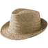 Hattu Zelio straw hat, beige liikelahja logopainatuksella