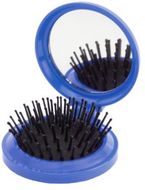 Hiusharja Glance mirror with hairbrush, sininen liikelahja logopainatuksella