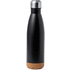 Juomapullo Kraten sport bottle, musta liikelahja logopainatuksella