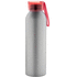 Juomapullo Tukel sport bottle, hopea, punainen liikelahja logopainatuksella