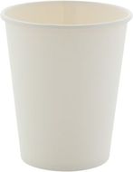Kertakäyttömuki Papcap M paper cup, 240 ml, valkoinen liikelahja logopainatuksella