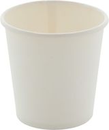 Kertakäyttömuki Papcap S paper cup, 120 ml, valkoinen liikelahja logopainatuksella