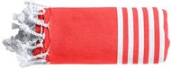 Kietaisuhame Vedant beach towel, punainen liikelahja logopainatuksella