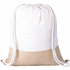 Kiristysnauha reppu Badix drawstring bag, valkoinen, luonnollinen liikelahja logopainatuksella