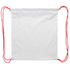 Kiristysnauha reppu CreaDraw Kids custom drawstring bag for kids, valkoinen, punainen lisäkuva 1