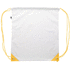 Kiristysnauha reppu CreaDraw Plus RPET custom drawstring bag, valkoinen, keltainen lisäkuva 1