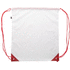 Kiristysnauha reppu CreaDraw Plus RPET custom drawstring bag, valkoinen, punainen lisäkuva 1