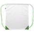 Kiristysnauha reppu CreaDraw Plus RPET custom drawstring bag, valkoinen, vihreä lisäkuva 1