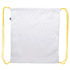 Kiristysnauha reppu CreaDraw RPET custom drawstring bag, valkoinen, keltainen lisäkuva 1