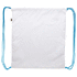 Kiristysnauha reppu CreaDraw RPET custom drawstring bag, valkoinen, sininen lisäkuva 1