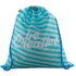 Kiristysnauha reppu CreaDraw RPET custom drawstring bag, valkoinen, sininen lisäkuva 2
