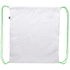 Kiristysnauha reppu CreaDraw RPET custom drawstring bag, valkoinen, vihreä lisäkuva 1
