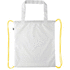 Kiristysnauha reppu CreaDraw Shop RPET custom drawstring bag, valkoinen, keltainen lisäkuva 1